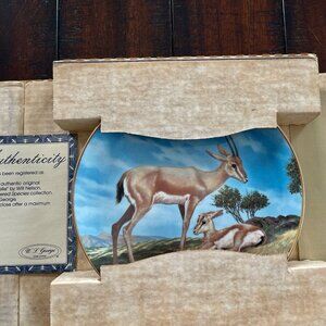 Bradford Exchange W. S. George The Slender Gazelle Cira 1990 Collector's Plate